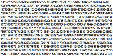 .141592653589793238462643383279502884197 etc