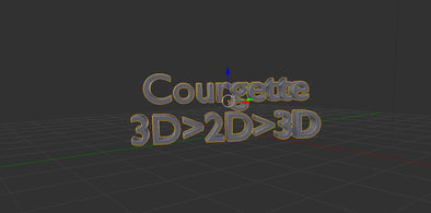 Courgette 3D>2D>3D made with Blender