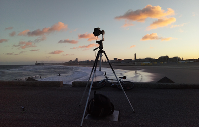Dutch Skies 360° HDRI skies recording location scheveningen with tripod