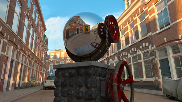 Dutch Free 360° HDRI – 001 | Street scene with cars 3D render 001c