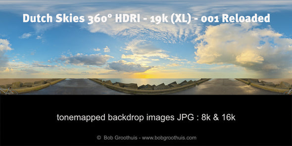 Dutch Skies 360° HDRI - 19k (XL) - 001 | Dutch Skies 360° HDRI 19k (XL) scene | panoramic version Tonemapped