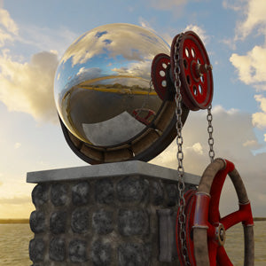 Dutch Skies 360° HDRI - 19k (XL) - 020 | Dutch Skies 360° HDRI 19k (XL) scene | sunset, big clouds, blue sky, low sun